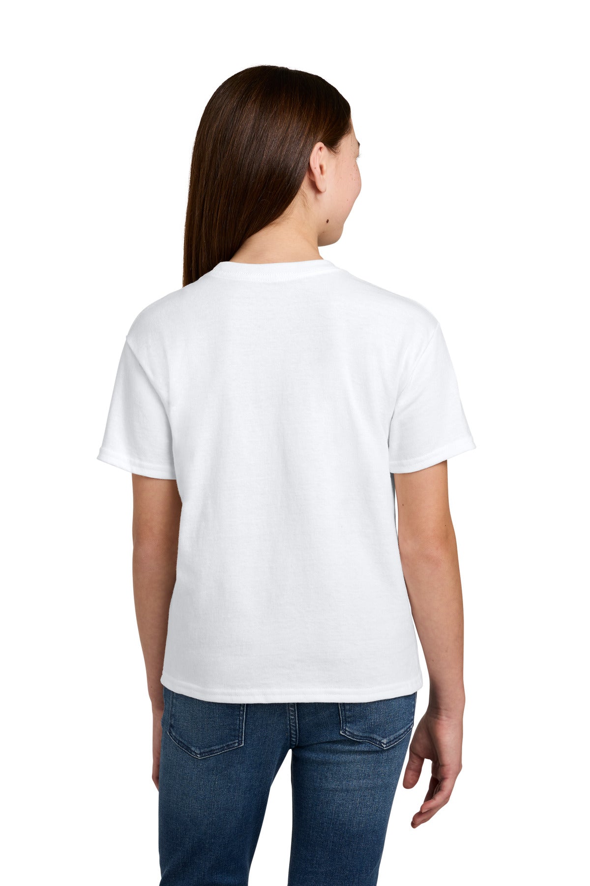 White Champion Youth Jersey Short Sleeve Tee CH1081 plain