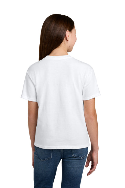 White Champion Youth Jersey Short Sleeve Tee CH1081 plain