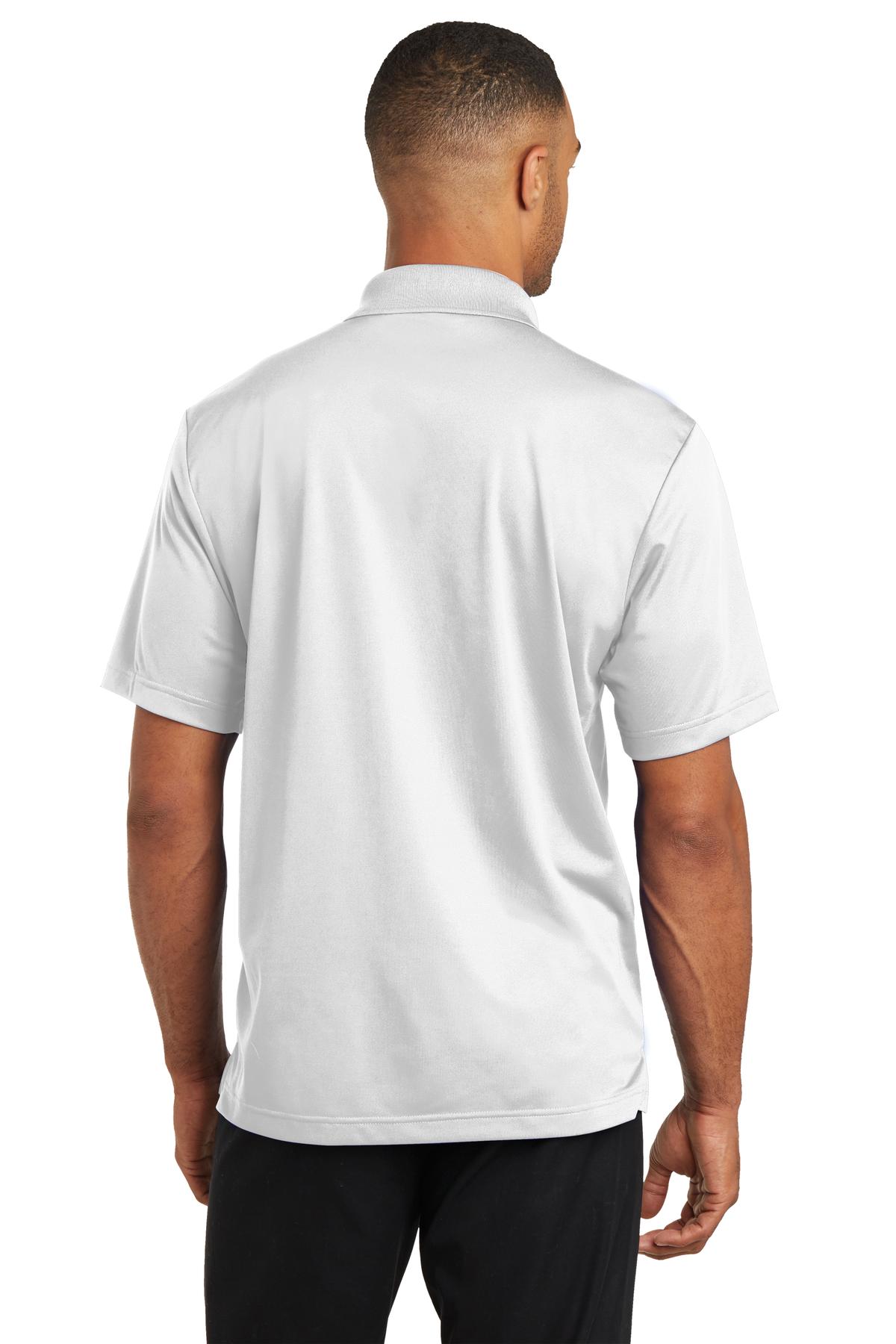 White CornerStone Micropique Gripper Polo. CS421 plain