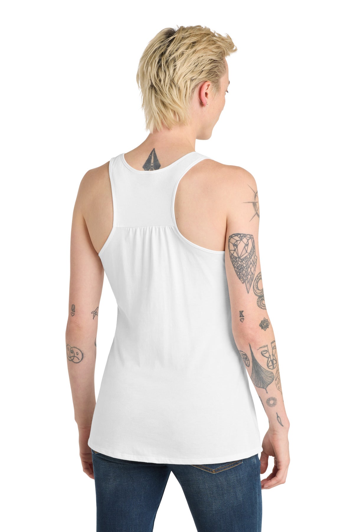 White District Women's V.I.T. Racerback Tank DT6302 plain