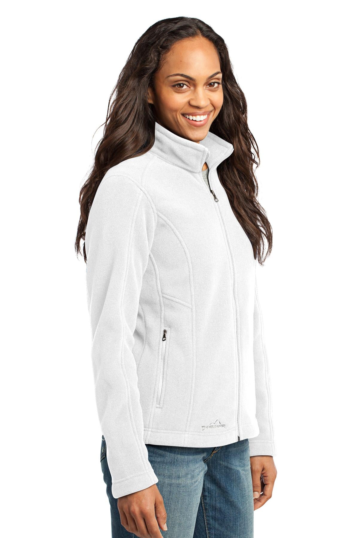 White Eddie Bauer - Women's Full-Zip Fleece Jacket. EB201 plain