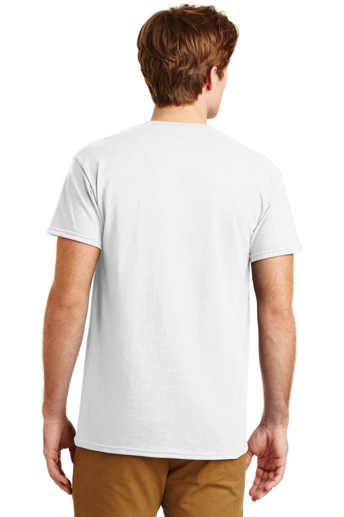White Gildan - DryBlend 50 Cotton/50 Poly Pocket T-Shirt. 8300 plain
