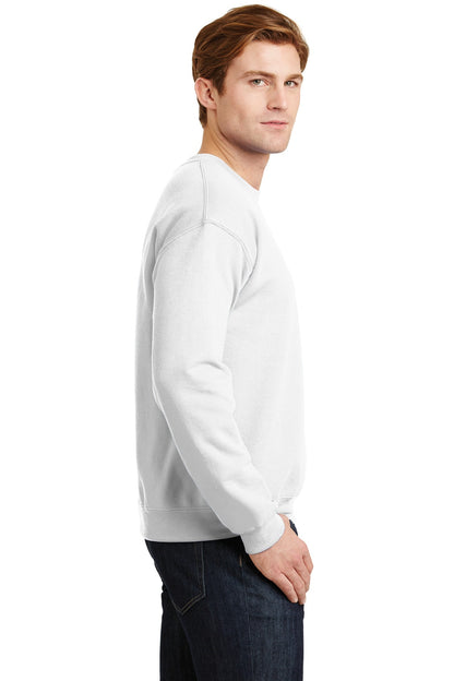 White Gildan Heavy Blend Crewneck Sweatshirt. 18000 plain