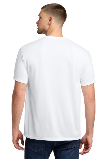 White Jerzees Dri-Power 100% Polyester T-Shirt. 21M plain