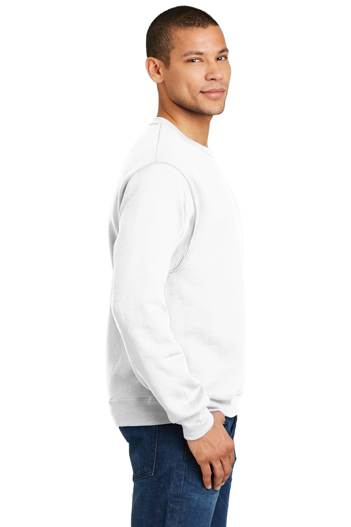 White Jerzees - NuBlend Crewneck Sweatshirt. 562M plain