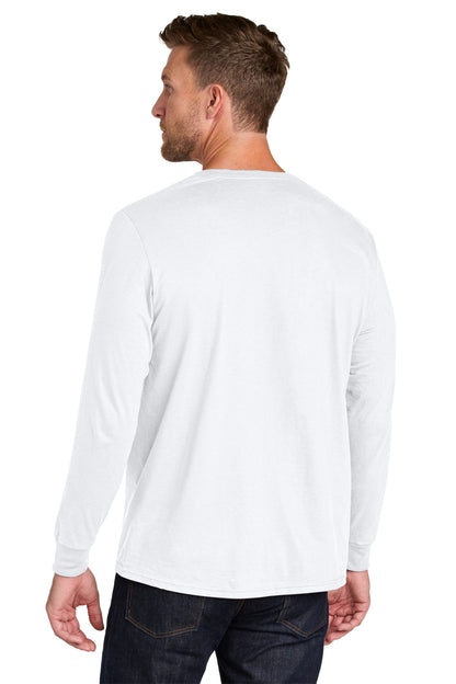 White Jerzees Ultimate Unisex Ring Spun Long Sleeve T-Shirt IC46L plain