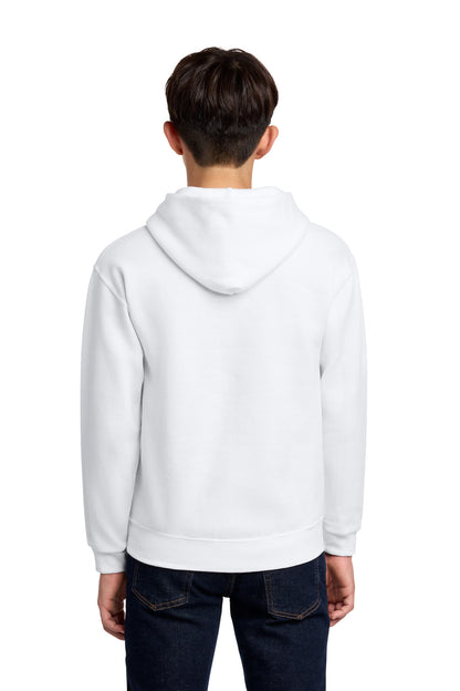 White Jerzees - Youth NuBlend Pullover Hooded Sweatshirt. 996Y plain