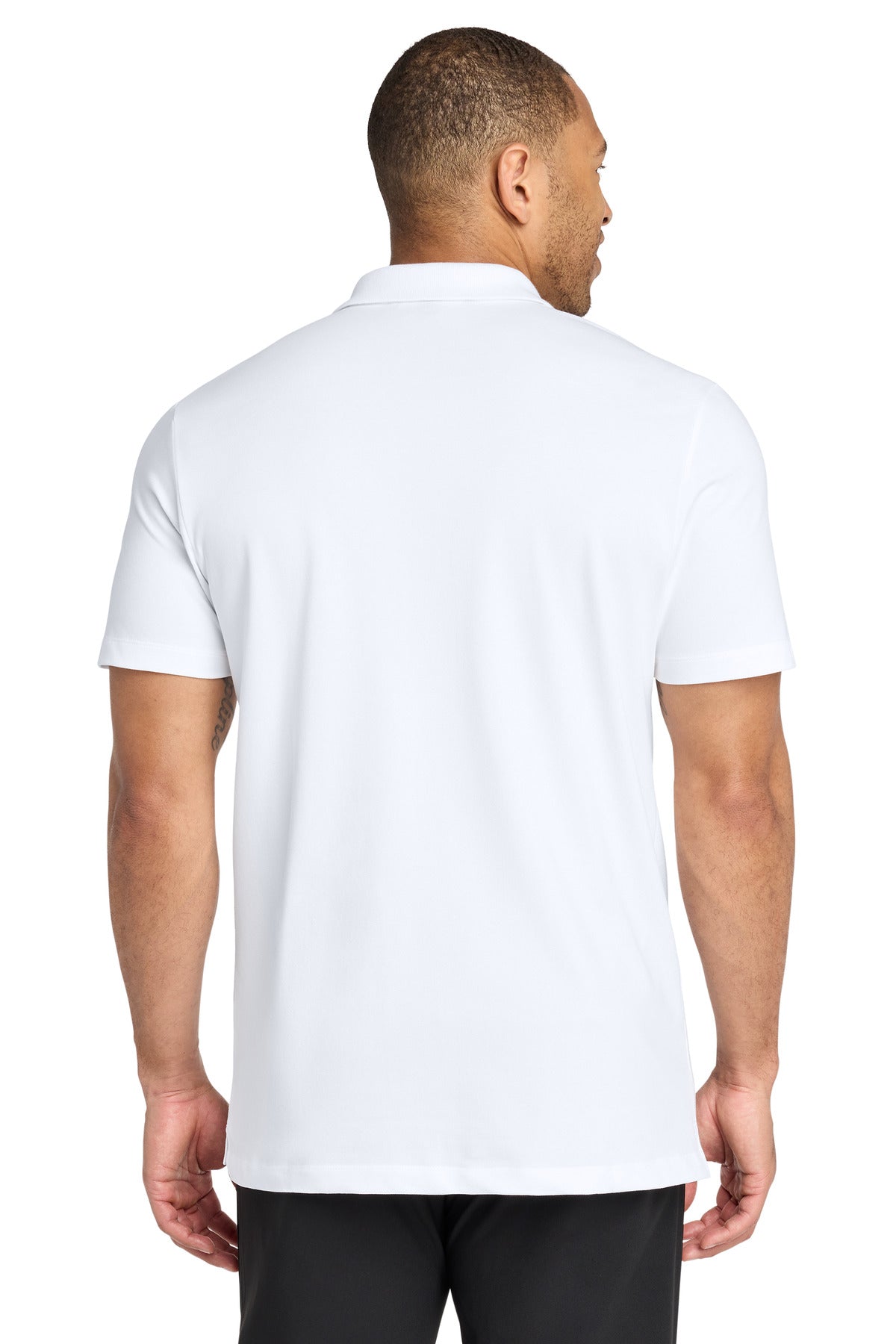 White Mercer+Mettle Stretch Pique Polo MM1004