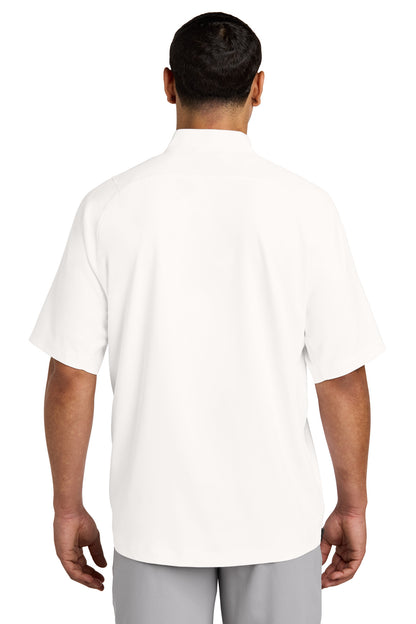 White New Era Cage Short Sleeve 1/4-Zip Jacket. NEA600 plain