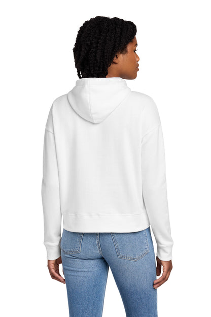 White New Era Women's Comeback Fleece Pullover Hoodie LNEA550 plain