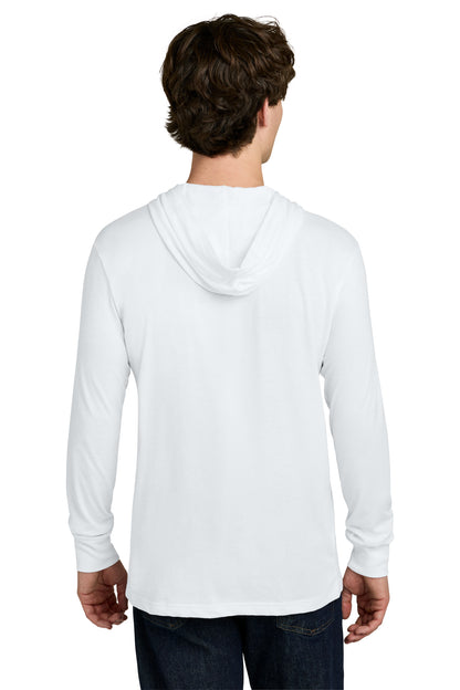 White Next Level Apparel CVC Long Sleeve Hoodie NL6221 plain