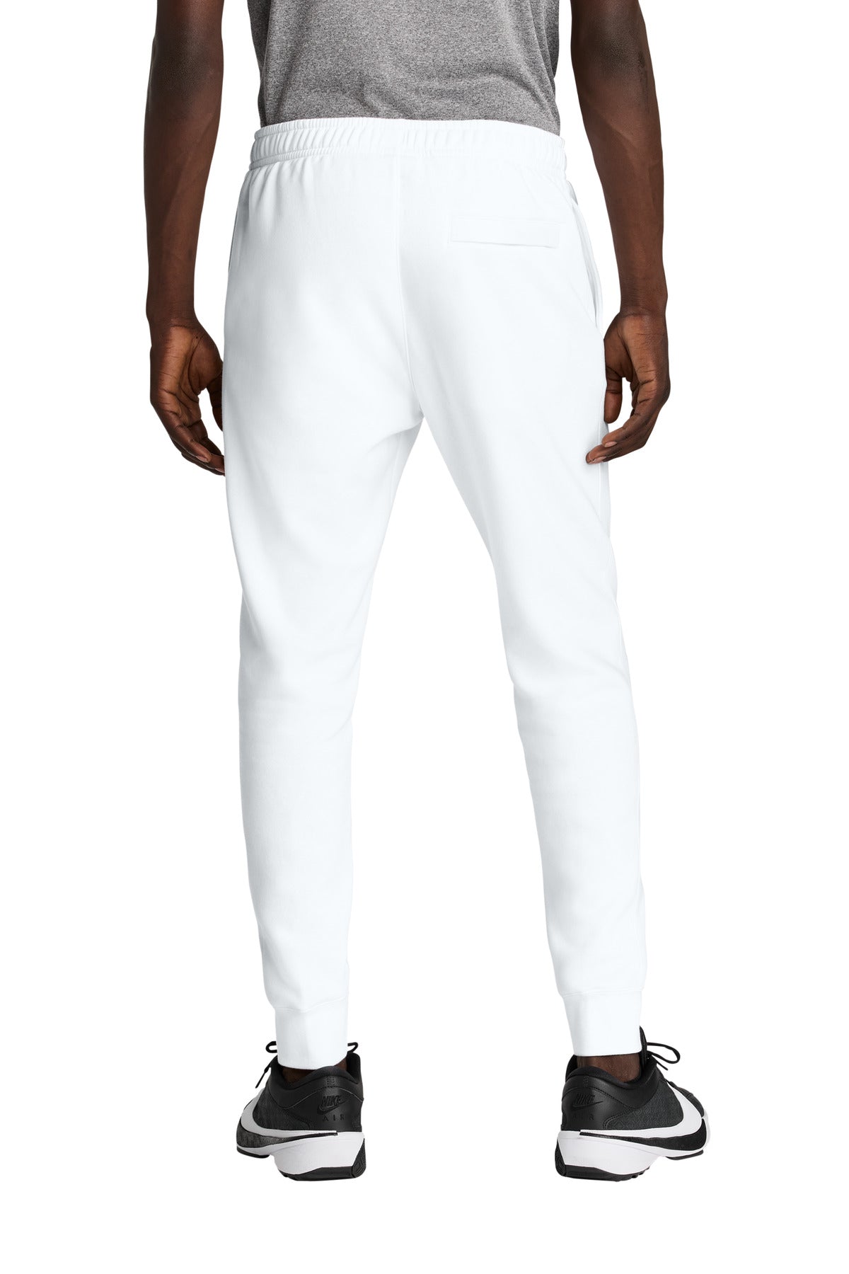 White Nike Club Fleece Jogger NKHM8045 plain
