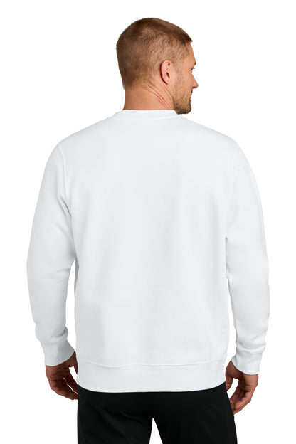 White Nike Club Fleece Sleeve Swoosh Crew NKFD9863