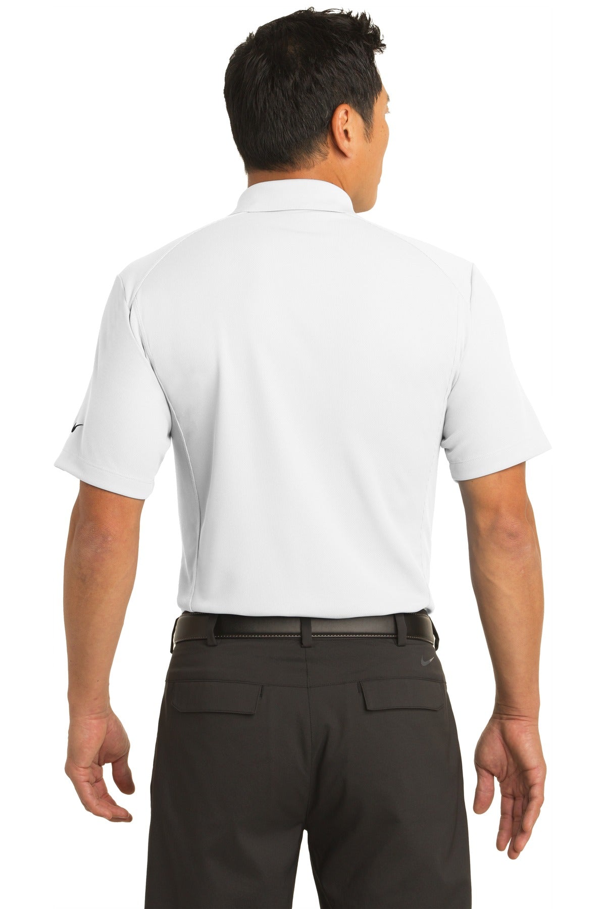 White Nike Dri-FIT Classic Polo. 267020 plain