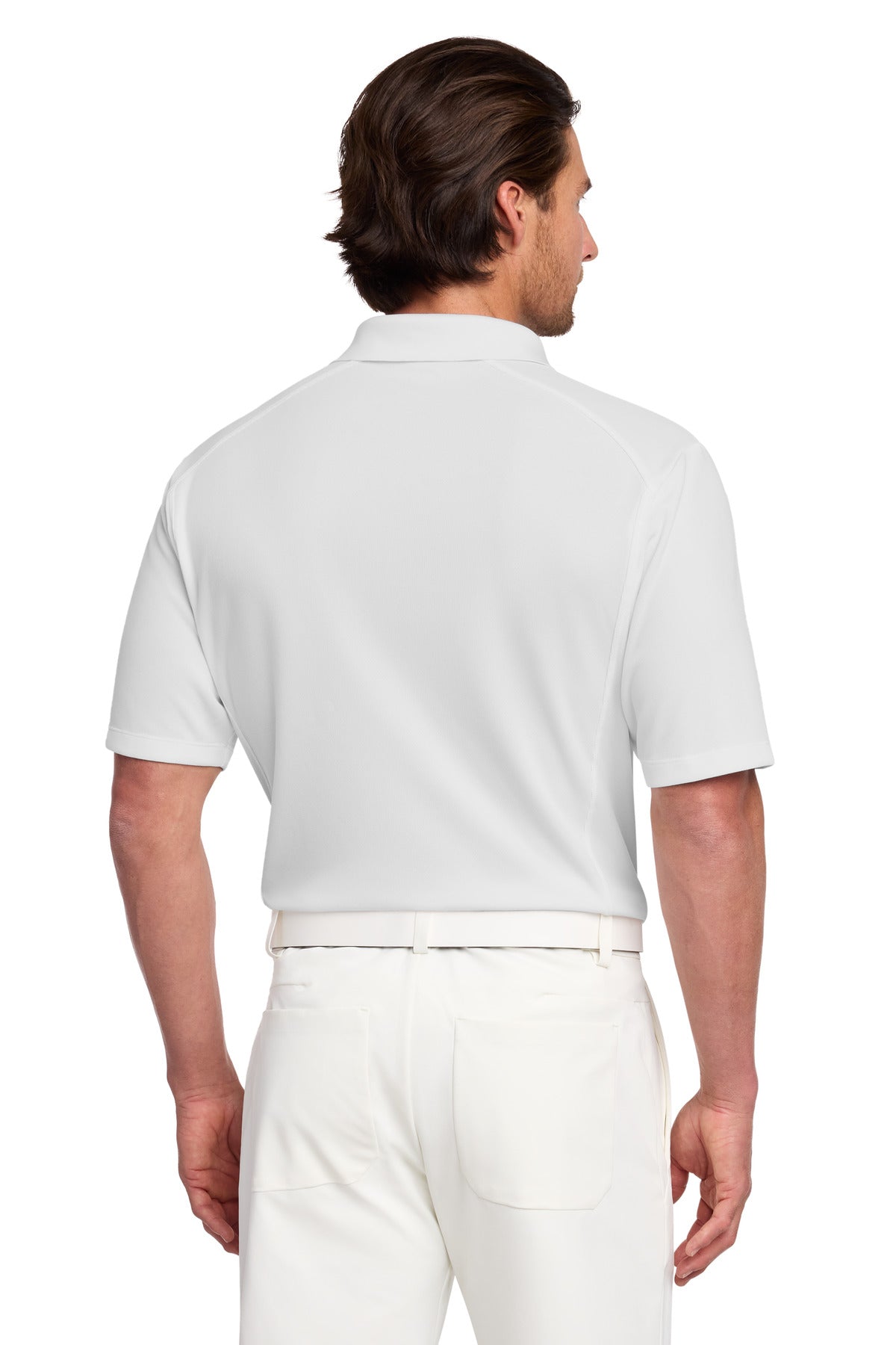 White Nike Dri-FIT Classic Polo. 267020 plain