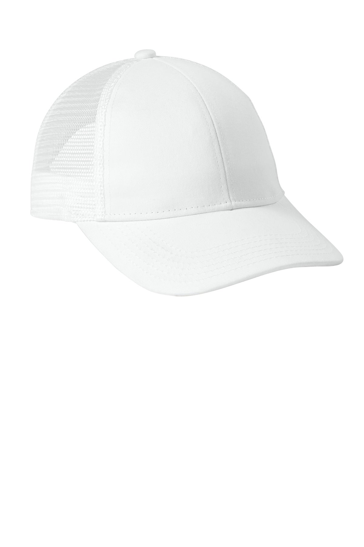 White Port Authority Adjustable Mesh Back Cap. C911 plain