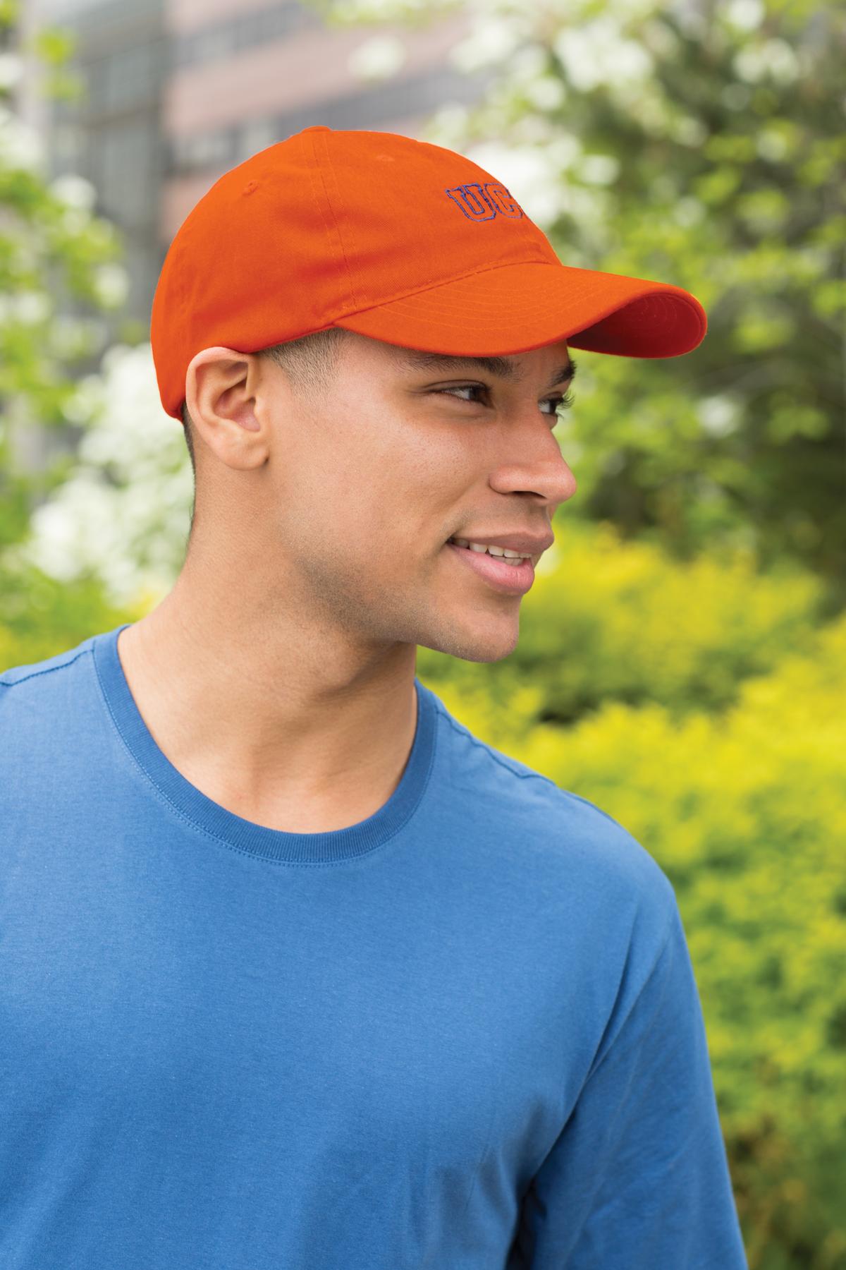 White Port Authority Brushed Twill Low Profile Cap. CP77 plain