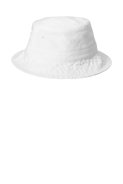 White Port Authority Bucket Hat. PWSH2 plain