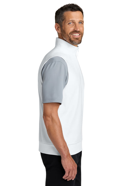 White Port Authority C-FREE Double Knit 1/4-Zip Vest K880V plain