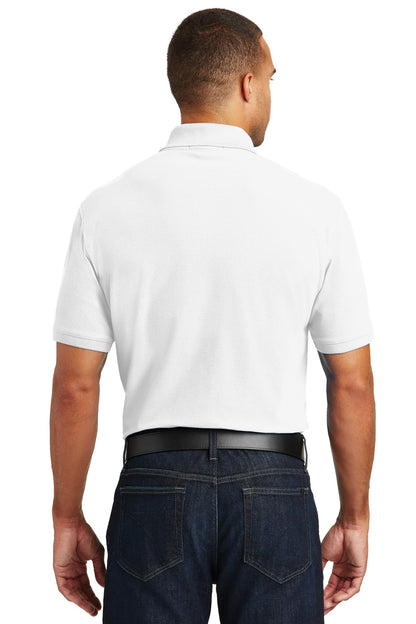 White Port Authority Core Classic Pique Polo. K100 plain
