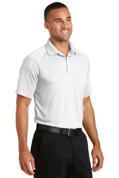 White Port Authority Crossover Raglan Polo. K575 plain