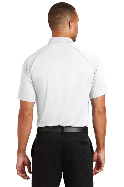 White Port Authority Crossover Raglan Polo. K575 plain