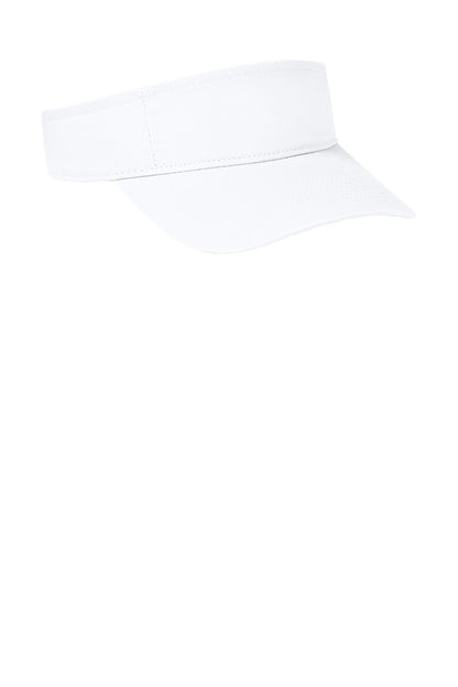 White Port Authority Fashion Visor. CP45 plain