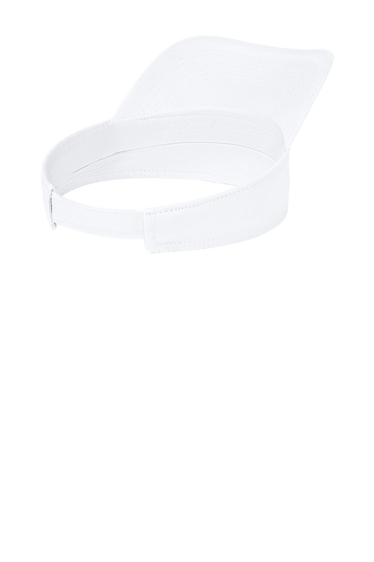 White Port Authority Fashion Visor. CP45 plain