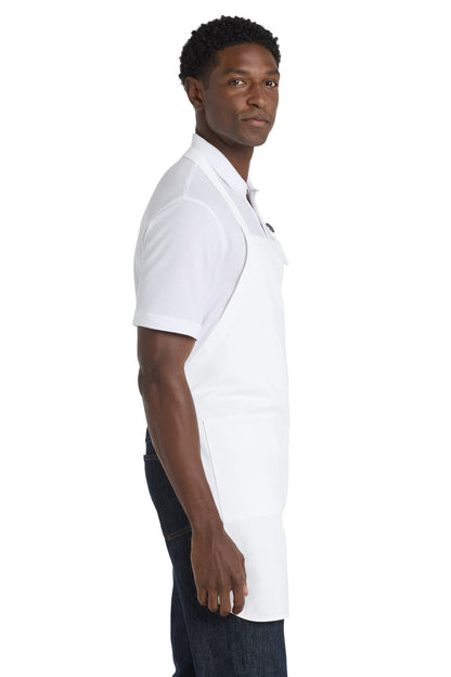 White Port Authority Full-Length Apron with Pockets. A500