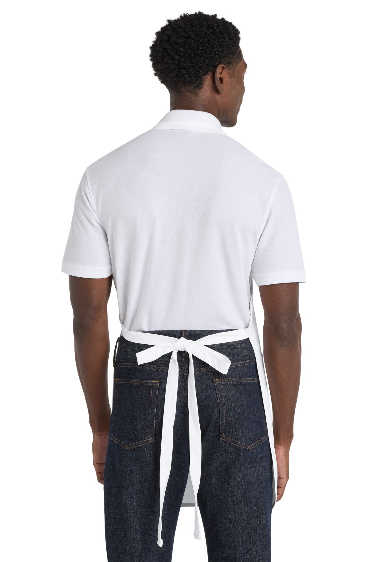 White Port Authority Full-Length Apron with Pockets. A500