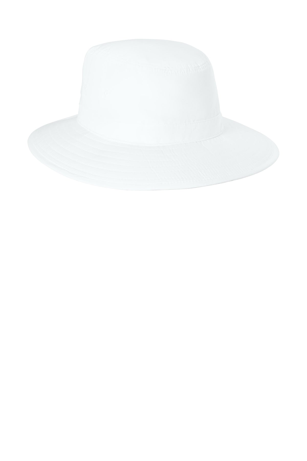 White Port Authority Lifestyle Brim Hat. C921 plain