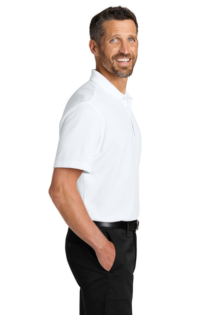 White Port Authority Plaited Pique Polo K620 plain