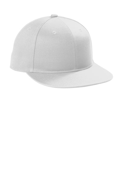 White Port Authority Snapback Flat Bill Cap C406 plain