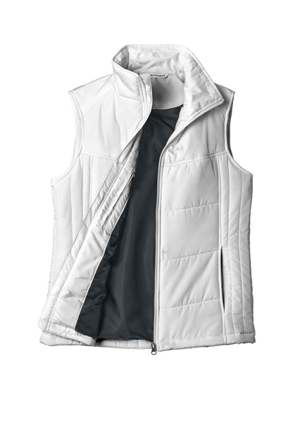 White Port Authority Women's Puffy Vest. L709