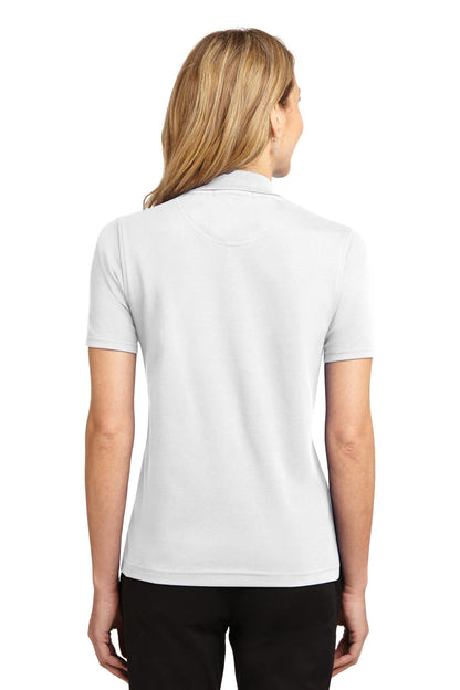 White Port Authority Women's Rapid Dry Polo. L455 plain