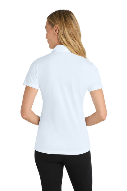 White Port Authority Women's Silk Touch Performance Polo. L540 plain