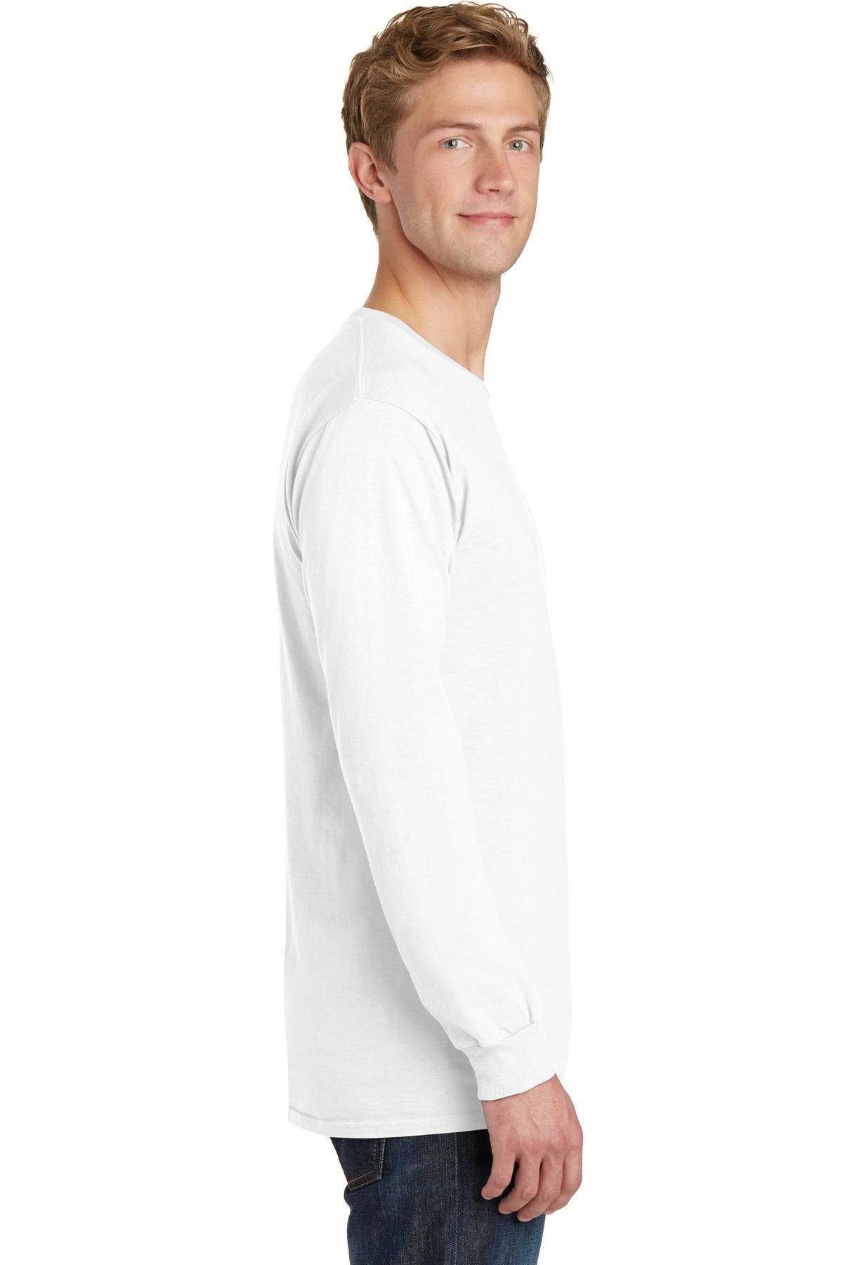 White Port & Co Beach Wash Garment-Dyed Long Sleeve Tee PC099LS plain