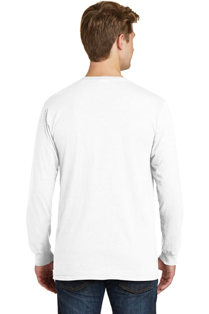 White Port & Co Beach Wash Garment-Dyed Long Sleeve Tee PC099LS plain