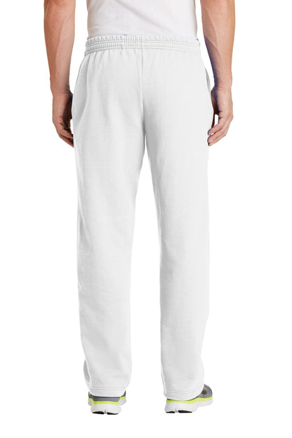 White Port & Co Core Fleece Sweatpant with Pockets. PC78P plain
