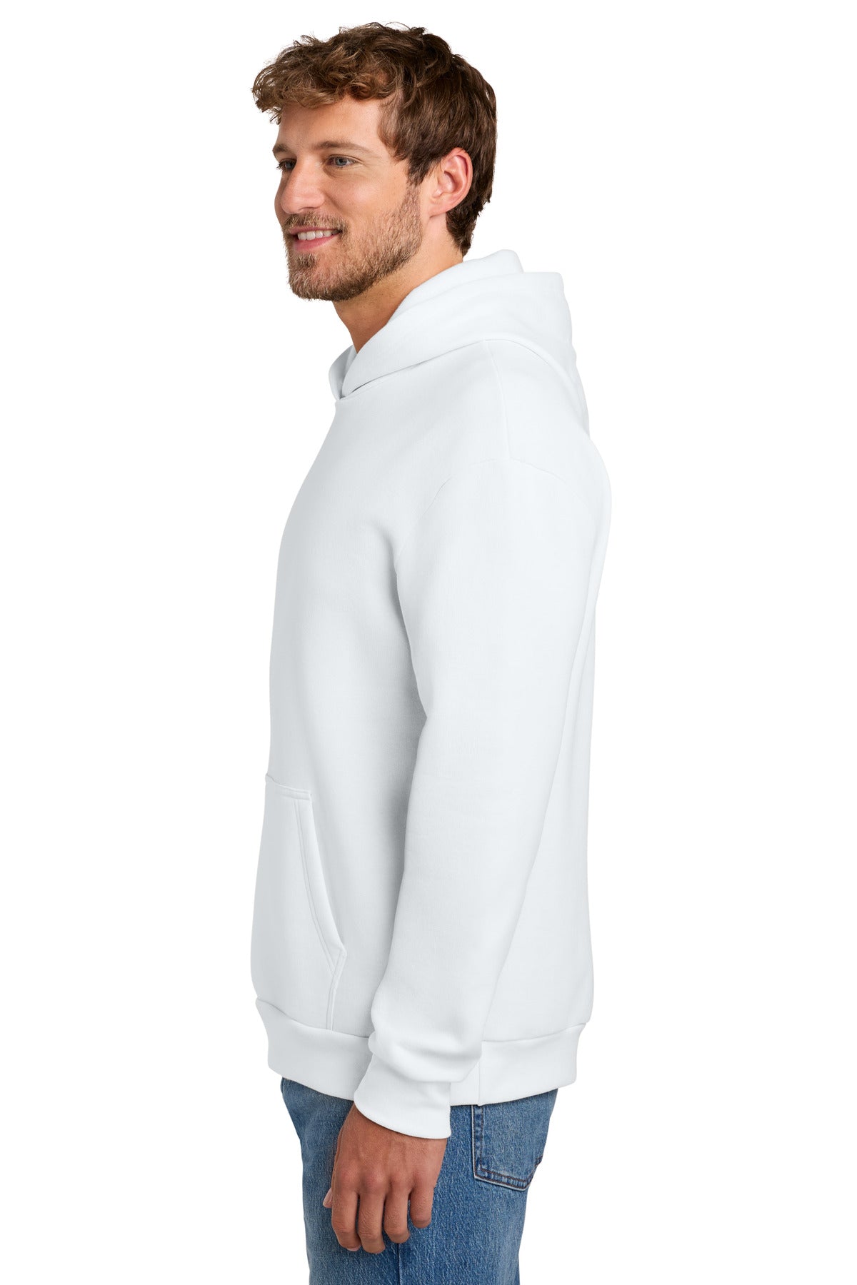 White Port & Co Easy Fleece Pullover Hooded Sweatshirt PC68H