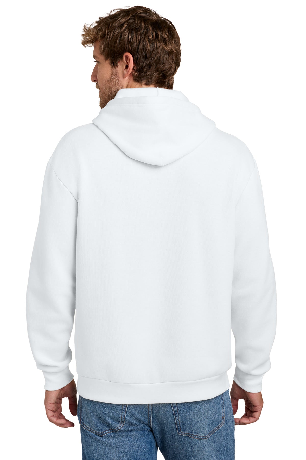 White Port & Co Easy Fleece Pullover Hooded Sweatshirt PC68H