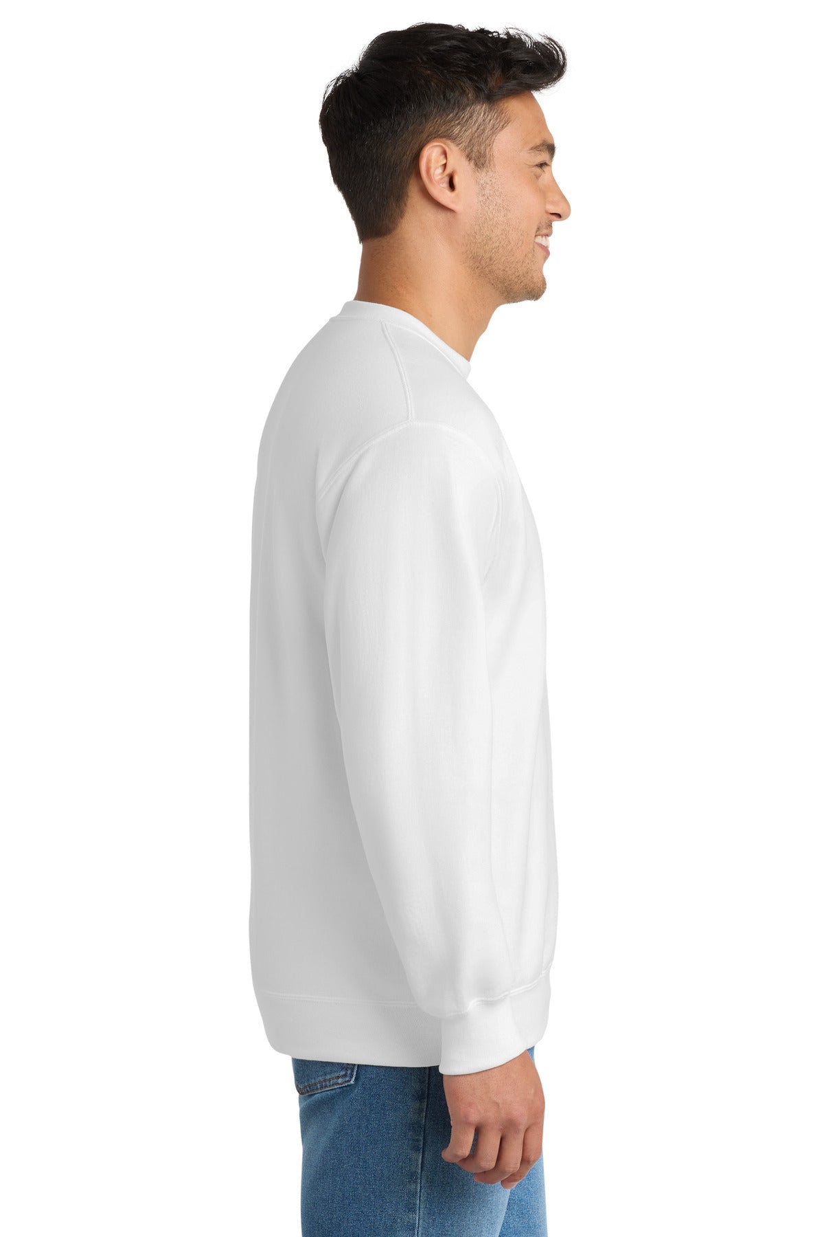 White Port & Co Essential Fleece Crewneck Sweatshirt. PC90 plain