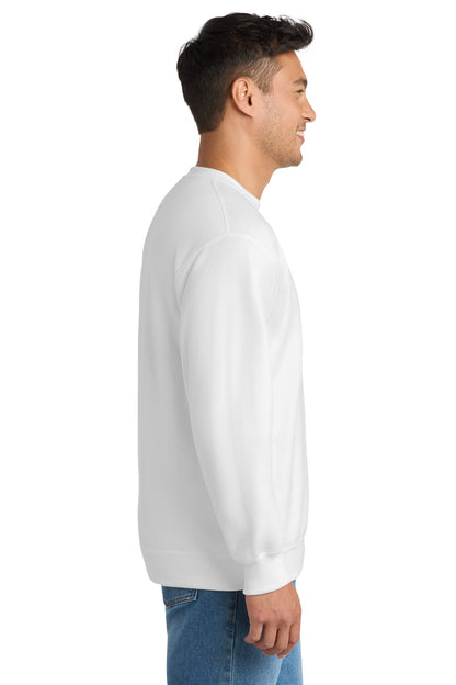 White Port & Co Essential Fleece Crewneck Sweatshirt. PC90 plain