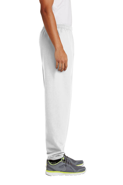White Port & Co Essential Fleece Sweatpant with Pockets. PC90P plain