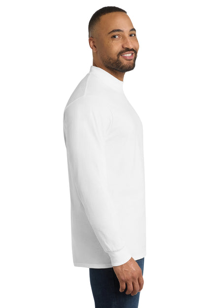 White Port & Co Essential Mock Turtleneck. PC61M plain