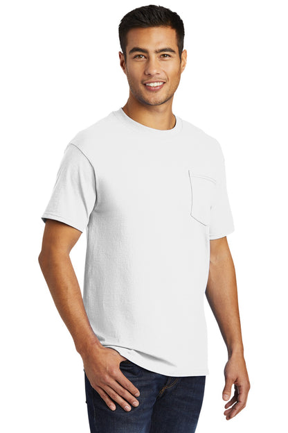 White Port & Co Tall Essential Pocket Tee. PC61PT plain
