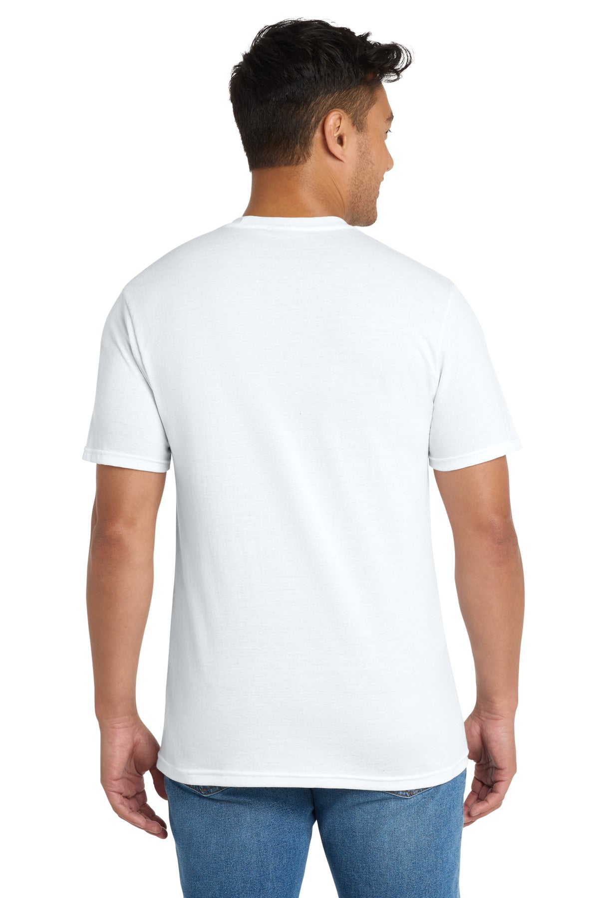 White Port & Co Tri-Blend Tee. PC330 plain