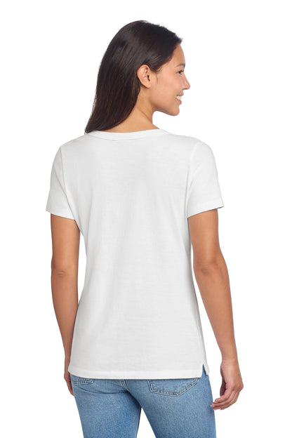 White Port & Co Women's Beach Wash Garment-Dyed V-Neck Tee LPC099V plain