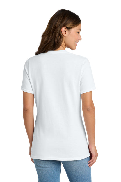 White Port & Co Women's Core Cotton Tee. LPC54 plain