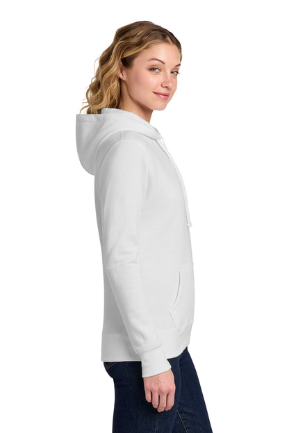 White Port & Co Women's Core Fleece Pullover Hooded Sweatshirt LPC78H plain